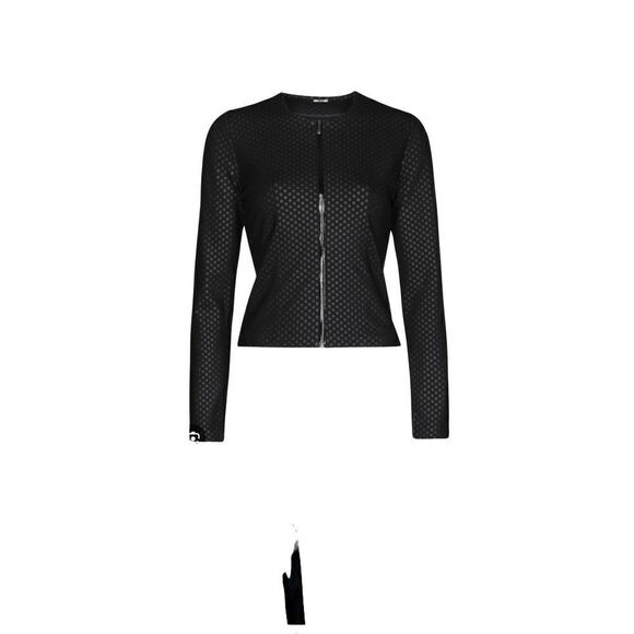 Wolford NWT Fabienne black, textured, polkadot, full zip, Cardigan/Jacket S/6 - Picture 3 of 5